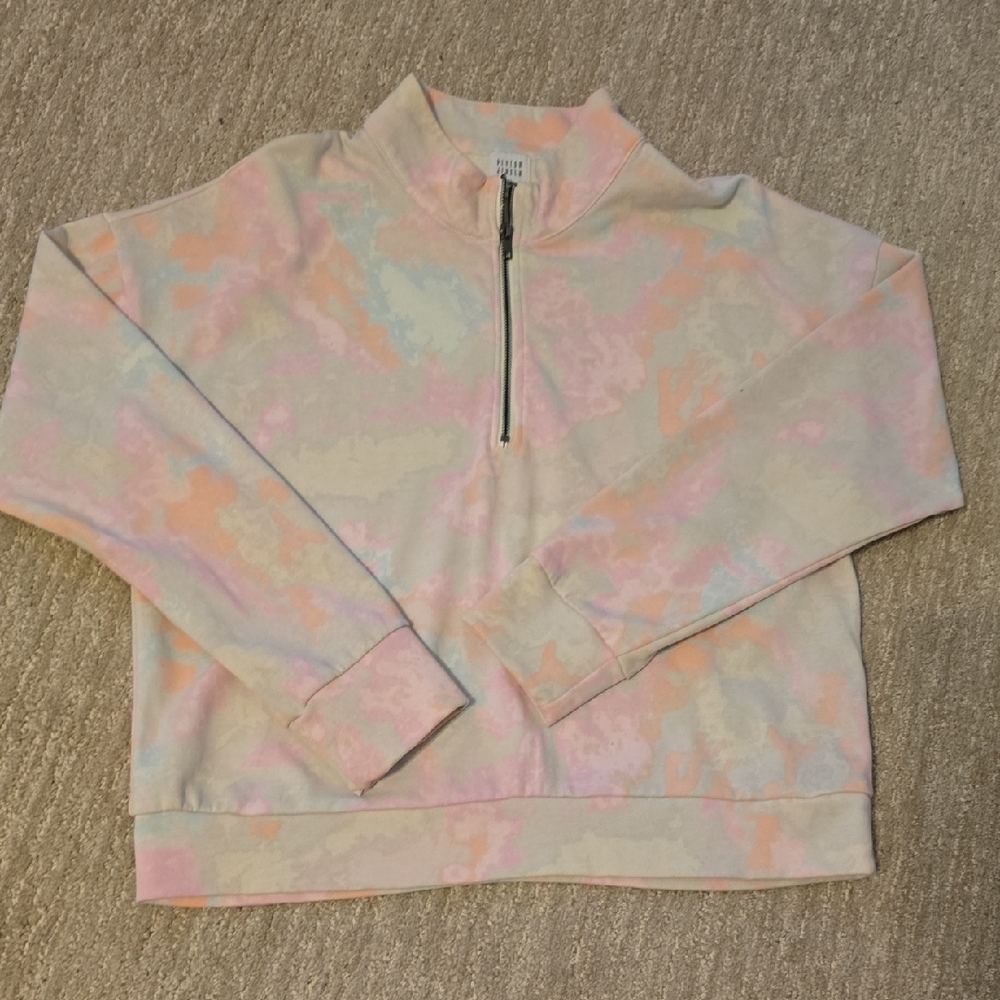 Peyton Jensen Tie Dye Pink and Orange Relaxed Hoodie